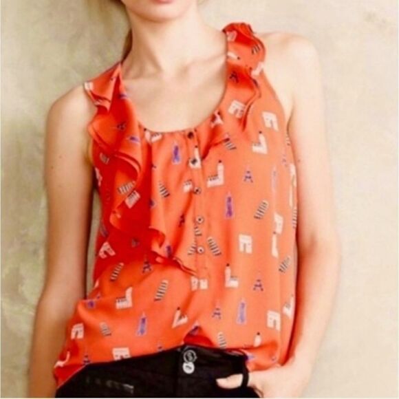 Anthropologie Maeve Aurelie Paris blouse, Size 6. - Picture 2 of 10